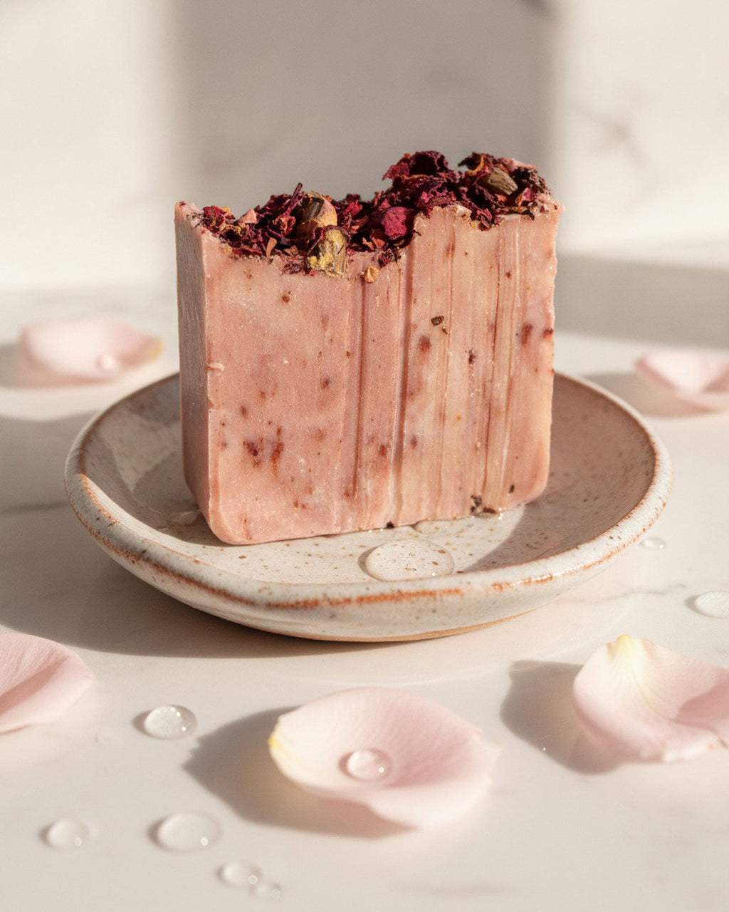 Rose Garden Cleansing Bar — Pink Clay + Rose Petals