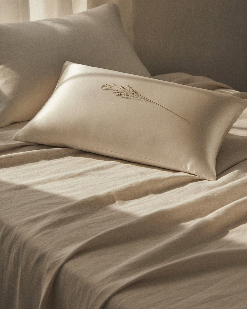 100% Mulberry Silk Pillowcase — Ivory