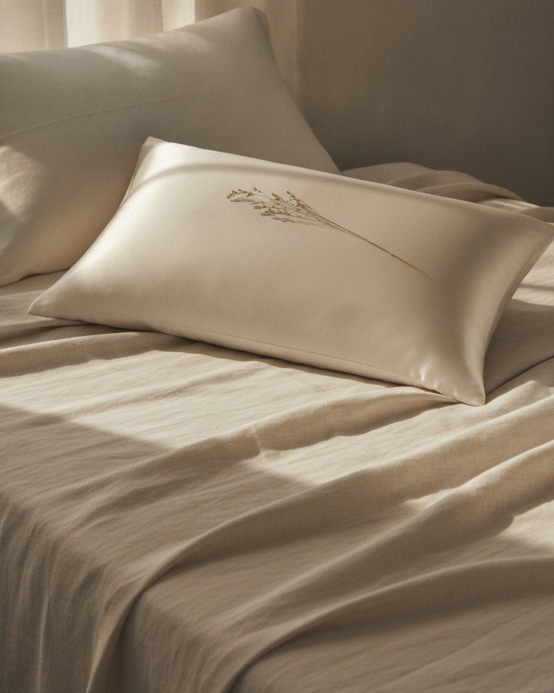 100% Mulberry Silk Pillowcase — Ivory