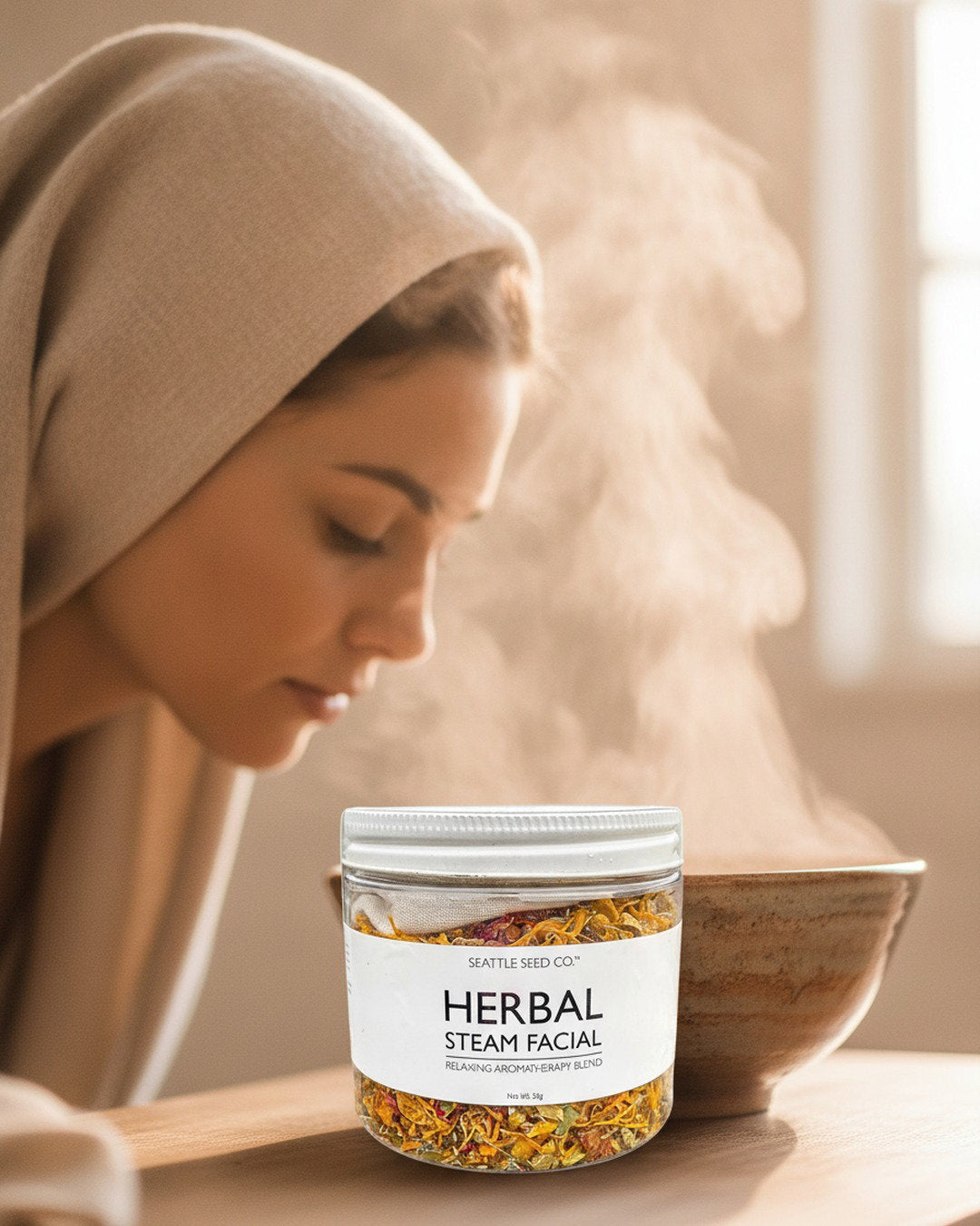 Herbal Facial Steam Blend — Rose + Chamomile