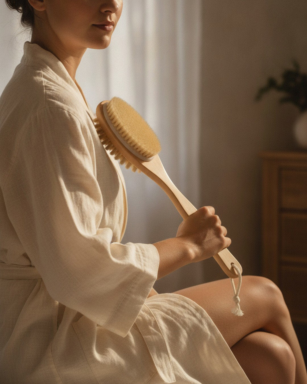 Natural Bristle Body Brush — Bath + Massage