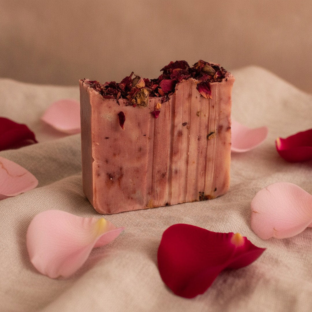 Rose Garden Cleansing Bar — Pink Clay + Rose Petals