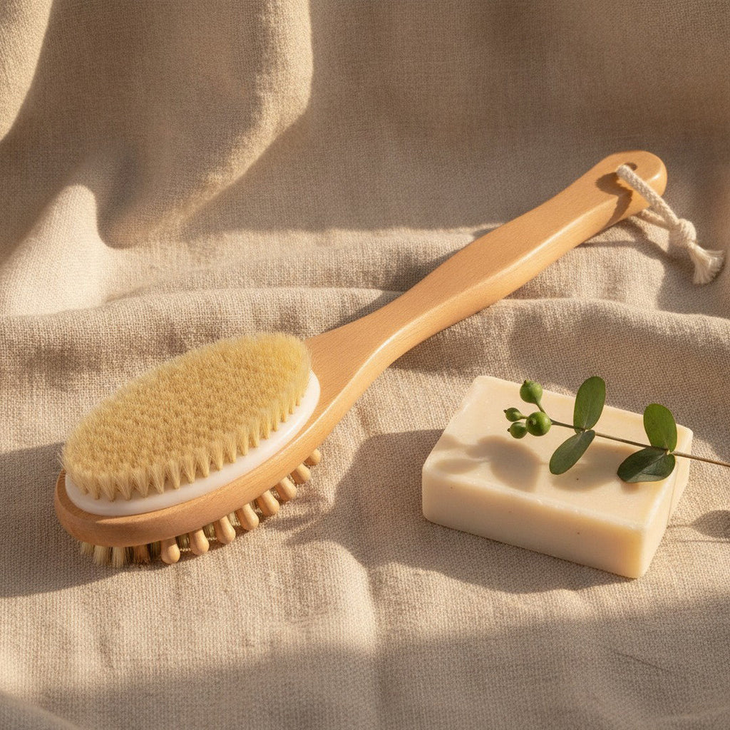 Natural Bristle Body Brush — Bath + Massage