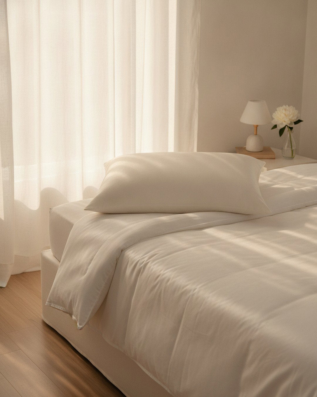 100% Mulberry Silk Pillowcase — Ivory
