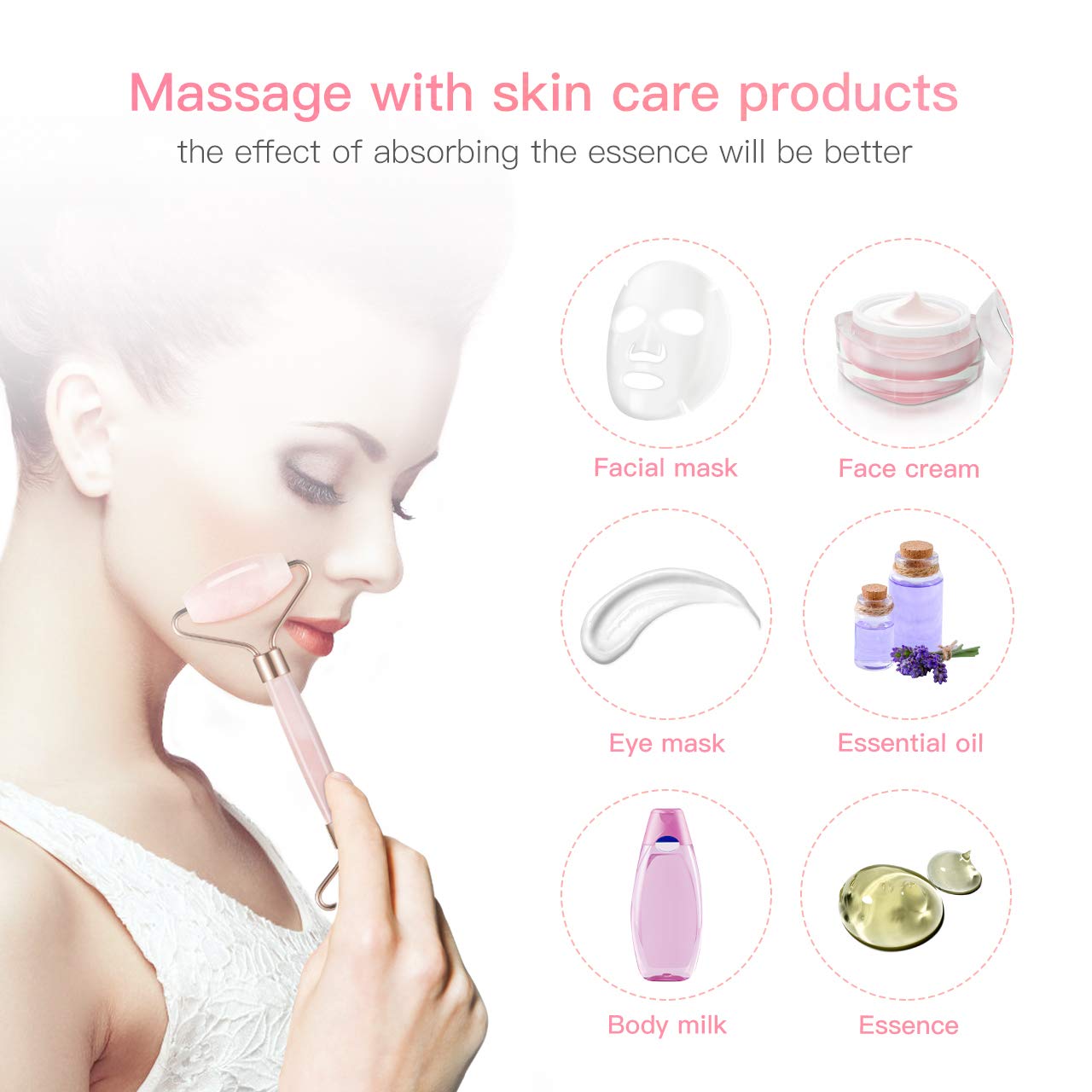 Rose Quartz Duo Roller